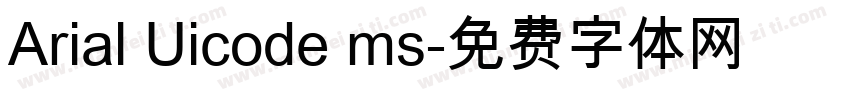 Arial Uicode ms字体转换